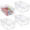 Azar Displays Storage Tote, Styrene, Clear, 4-1/2 in H, 10 in W, 6-3/4 in L 556235-4PK - alternate 1